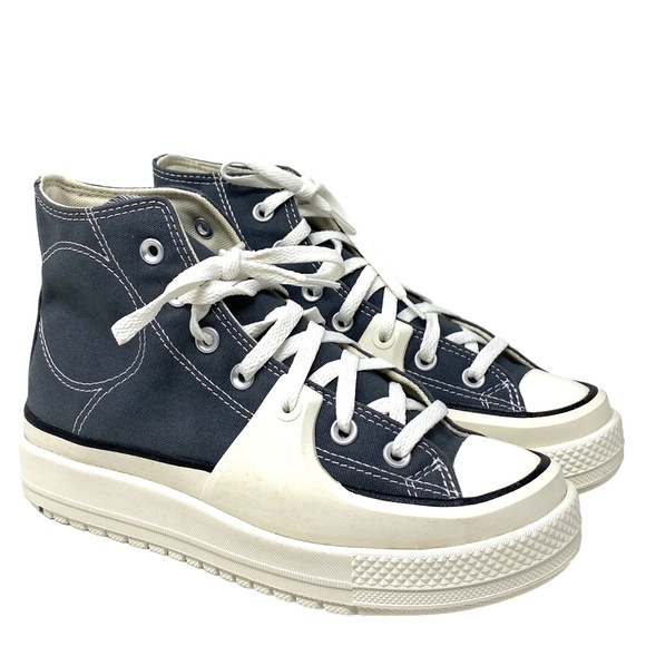 Converse Chuck Taylor Hi Construct Shoes Canvas Gray Women's Size Skate A05116C - Picture 2 of 9